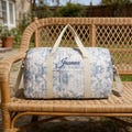 Floral Duffle Bag, Embroidered Name, Monogrammed Weekender Bags, Quilted Travel Tote, Carry On Duffel, Girls Overnight Bag 26010801