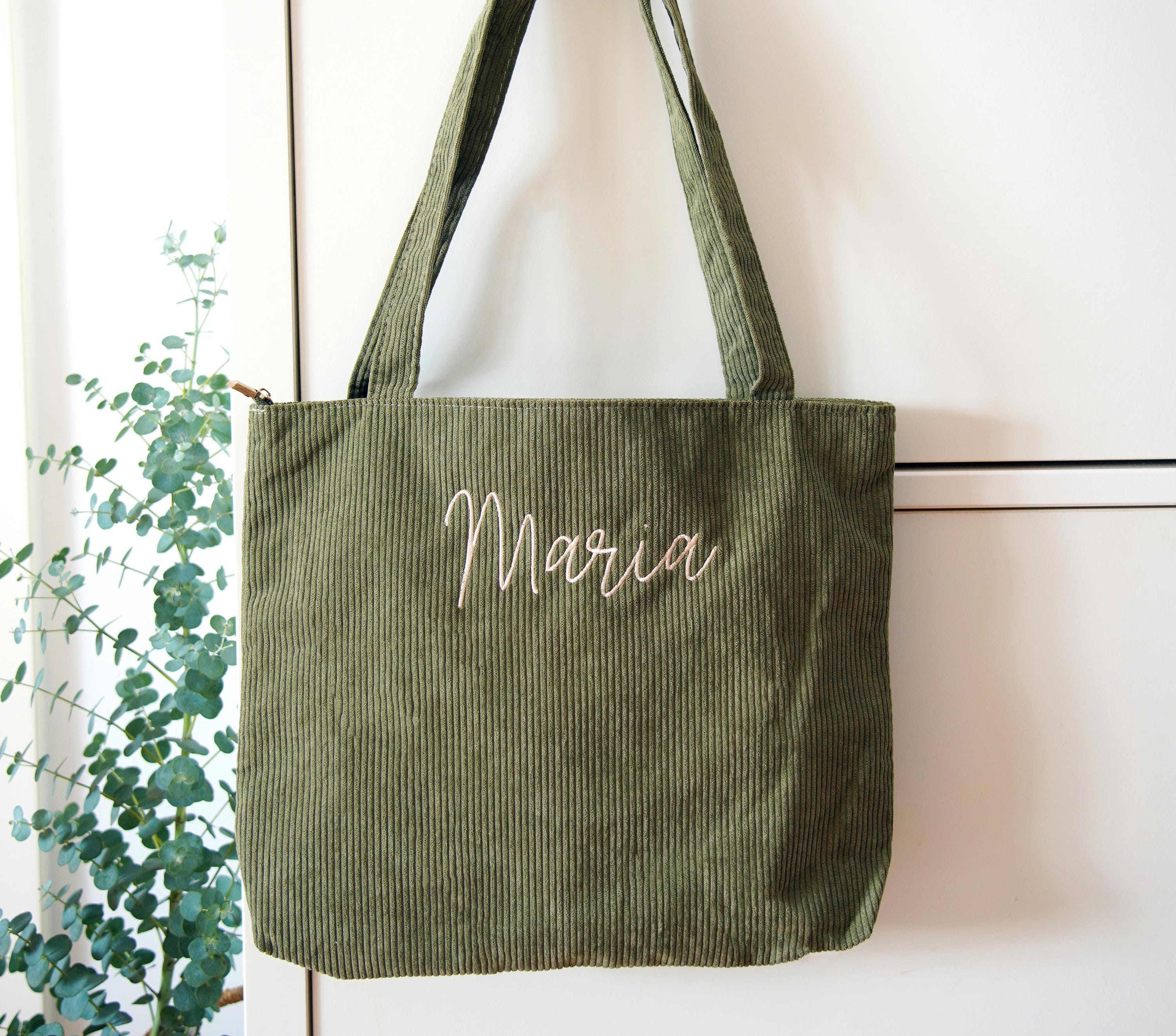 Corduroy Totes Bag, FITDON Schoudertassen Grote Capaciteit Boodschappentas met Binnenzak voor Vrouwen Meisjes, Koe