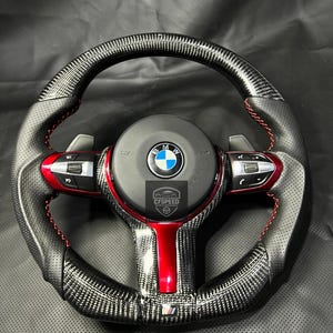 BMW Real Carbon Fiber Napa Leather Sport W/heated Steering Wheel for BMW F30 F32 F80 F82 F15 F16 F85 F86 X5 X6 M2 M3 M4