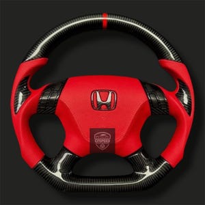 Honda Accord 7th Gen Carbon Fiber Steering Wheel – Custom Suede Alcantara Grip Replacement 2003-2007
