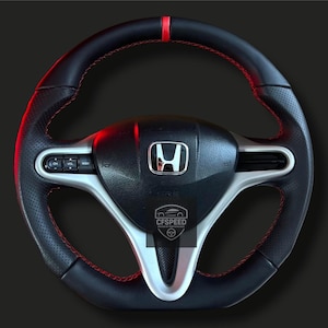 Hydro Dipped Carbon Fiber Steering Wheel for Honda Civic FD2 FN2 2006–2012 | JDM Sport Upgrade | Custom Racing Mod