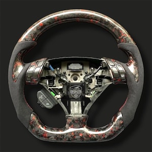 Honda Accord CL7 CL9 Forged Carbon Fiber Steering Wheel – Custom Leather Grip Replacement 2003-2007