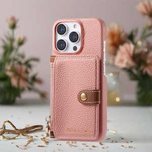 Elan Zip Wallet iPhone Case Leather Card Holder Phone Cover with Snap & Storage Pocket