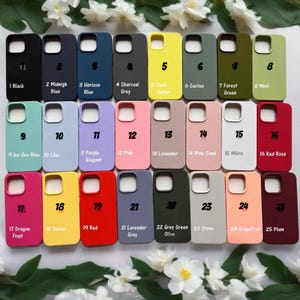 25 farbe Silikon Handyhülle - Kompatibel mit iPhone 16 15 14 Plus 14 Pro 14 13 Pro Max 13 12 11 Pro Max 13 12 11 Mini Case 7 8 Plus