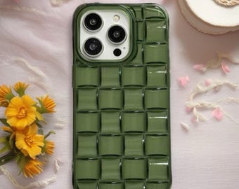 Emerald Cut Textured iPhone Case | Slim Protective Phone Cover