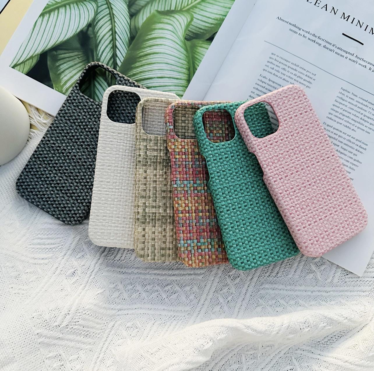 iPhone Hülle mit Gewebe Textur: Weich, Stilvoll, Schützend