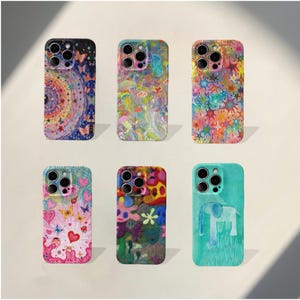Hand-Painted Style iPhone Case: Abstract Art, Protective, Slim Fit