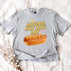 National Hot Dog Day PNG, Funny Hot Dog Sublimation Design, BBQ Party Clipart, Summer Food Digital Download, July 4th Printable Art