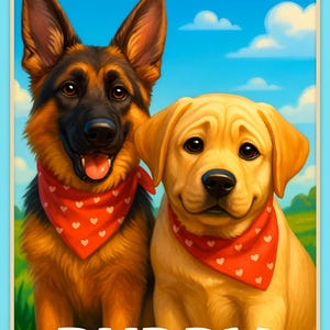 Custom Pixar-Style Pet Portrait, Personalized Cartoon Pet Portrait, Cute Pet Illustration, Pixar-Style Pet Art, Digital Pet Portrait