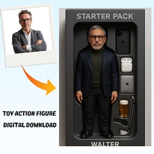 Personalized Digital Figurine Portrait: Custom Character Art Starter Pack (PNG Download)