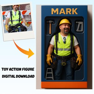 Custom Action Figure Portrait: Personalized Toy Box Art Digital Download