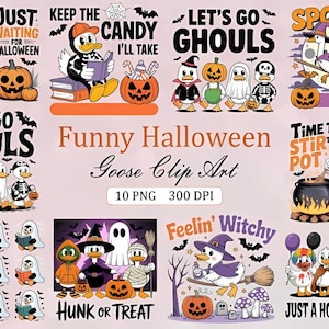 Funny Halloween Goose Bundle Png