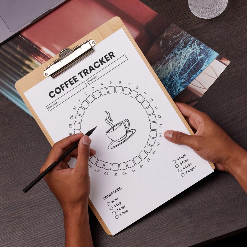 Coffee Tracker Printable Journal Page Daily Coffee Log Caffeine Intake ...