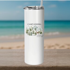 Camp Bachelorette Tumbler: Rustic Cabin Bridal Party Favor