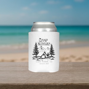 Camp Bachelorette Party Can Cooler: Rustic Bridal Cabin Weekend