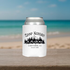 Camp Bachelorette Party Can Cooler: Rustic Bridal Cabin Weekend