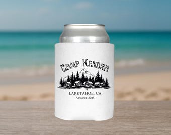 Camp Bachelorette Party Can Cooler: Rustic Bridal Cabin Weekend