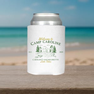 Camp Bachelorette Party Can Cooler: Rustic Bridal Cabin Weekend