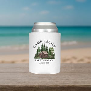 Camp Bachelorette Party Can Cooler: Rustic Bridal Cabin Weekend