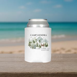 Camp Bachelorette Party Can Cooler: Rustic Bridal Cabin Weekend