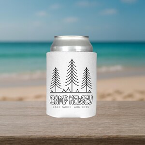 Camp Bachelorette Party Can Cooler: Rustic Bridal Cabin Weekend