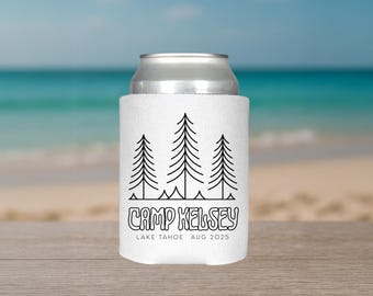 Camp Bachelorette Party Can Cooler: Rustic Bridal Cabin Weekend