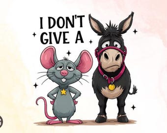 Ich gebe keine lustige Maus und Esel PNG