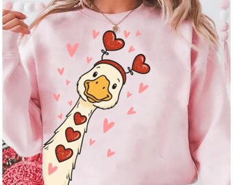 Retro Valentinstag Gans PNG