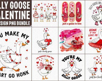 Dummer Gans Liebe Valentine PNG Bundle