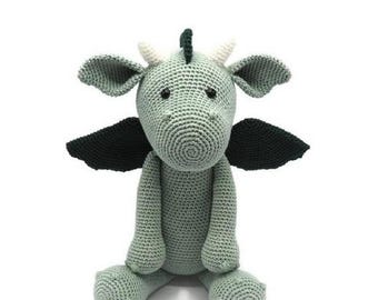 ドラゴンのかぎ針編みパターン PDF チュートリアル、初心者向けデジタルダウンロード