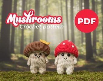 Mini Pilze PDF Häkelanleitung