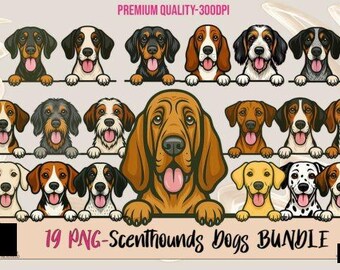Hund Clipart Bundle, Welpe PNG Bilder (Digitaler Download