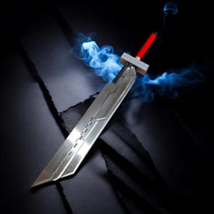Réplica de la Espada de Fusión, espada de cosplay de acero al carbono de 130 cm, espada de fantasía transformable 6 en 1, artículo de colección inspirado en el anime, espada de exhibición con filo romo.