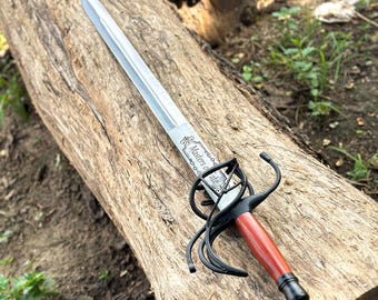 Fully Handmade Carbon Steel Medieval Rapier Sword, Rapier Greek Sword, Pirate sword, Ancient Groomsmen Gift