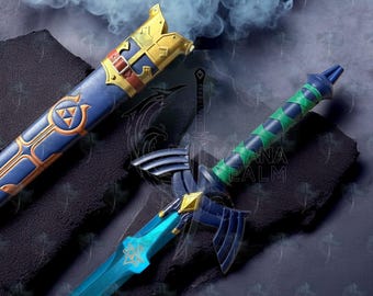 Zelda Master Sword V3 Life-Size Metal Replica | Breath of the Wild / TOTK / BOTW / Twilight Princess / Ocarina of Time | Collector & Cosplay