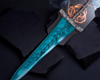 Espada Sagrada de la Luz de la Luna de tamaño natural de 48 pulgadas de largo - Bloodborne de metal completo, réplica de espada
