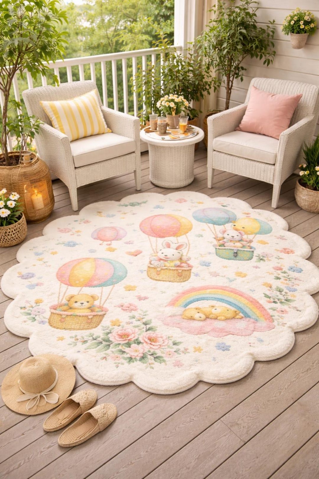 Whimsical Balloon Animals Nursery Rug - Etsy