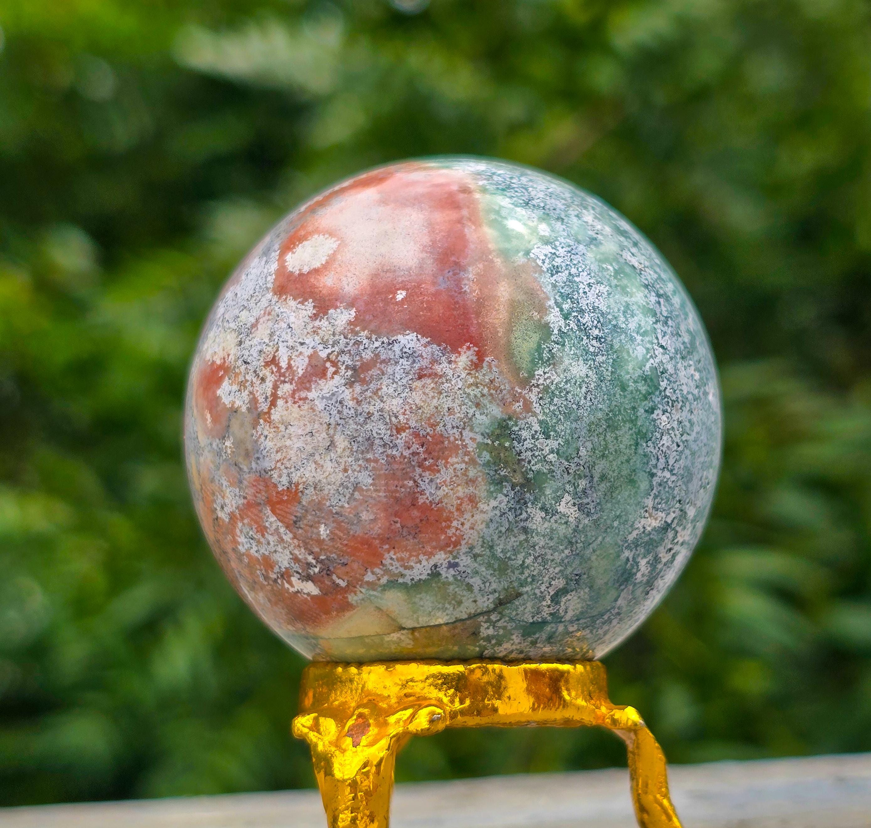 ユニコーンジャスパー スフィア 天然石 置物 Unicorn Jasper Sphere - Etsy