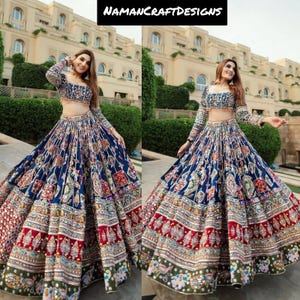Rajasthani Lehenga Choli Readymade Blouse Chaniya Choli Dandiya Outfit Designer Garba Indian Ethnic Dress Partywear Navratri Clothing Women