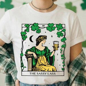 Sassy Lass Tarot Card St Patrick's Day T-Shirt