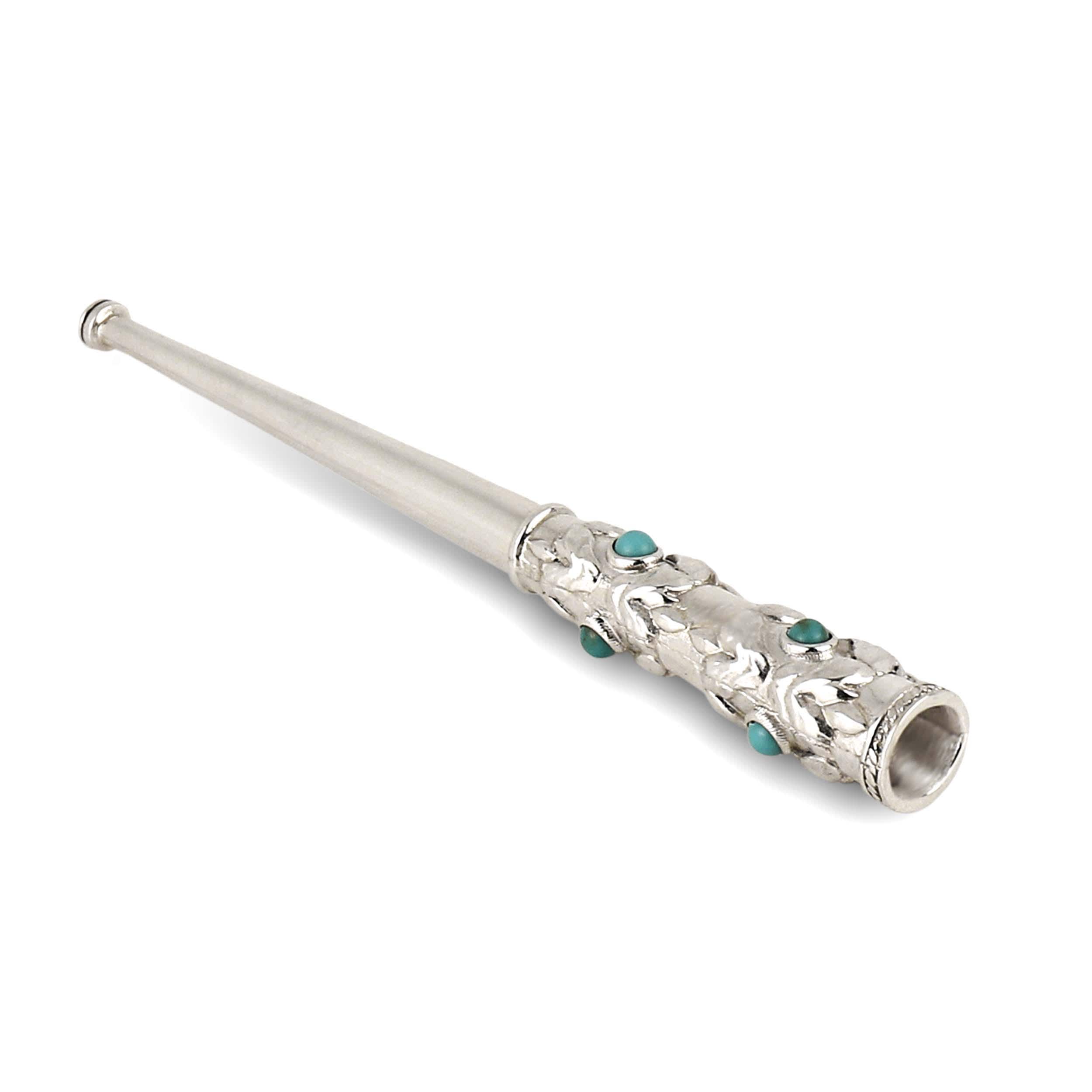 sterling cigarette holder Sterling Silver Cigarette Holder, Natural Turquoise, Elegant Gift