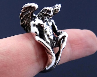 Örnängelring i sterlingsilver • Gotiska handgjorda smycken