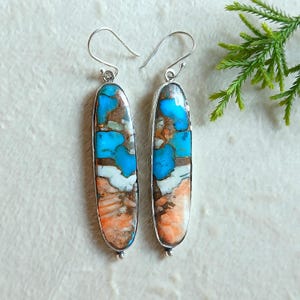 Kingman Turquoise Earrings: Sterling Silver Boho Jewelry