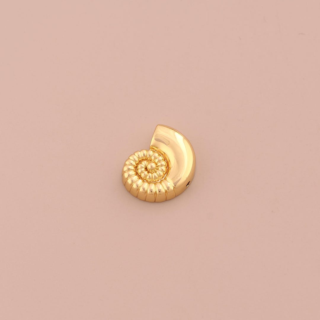 18K Gold Filled Snail Shell Charms,gold Shell Pendant for DIY Jewelry ...