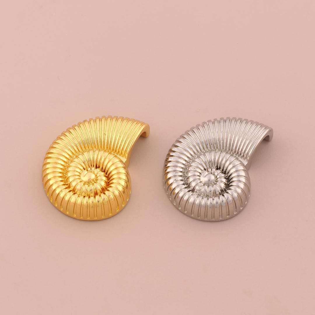 18K Gold Filled Snail Shell Charms,gold Shell Pendant for DIY Jewelry ...
