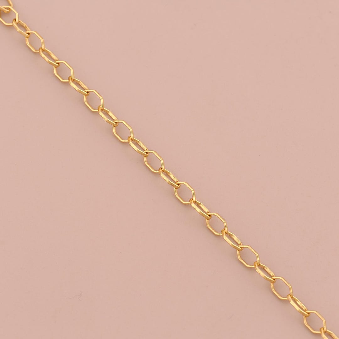 1 Meter 18K Gold Filled Hexagonal Chains,gold Semi Finished Chains for ...