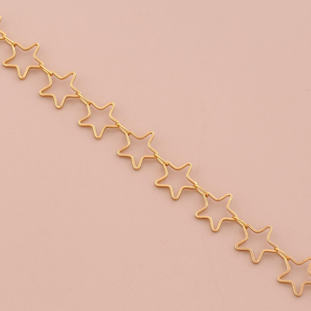 Star Chain Design 1 Meter 18K Gold Filled Star Chains,gold Semi Finished Chains for DIY ...