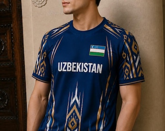 Custom Uzbekistan Soccer Jersey, Personalized Name Shirt, Football 2026 Fan Gift, Uzbekistan Football Kit