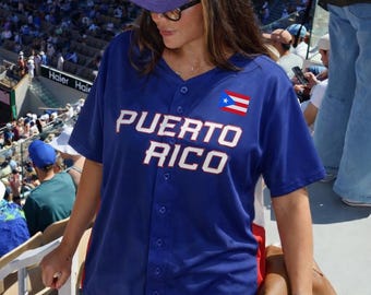 Custom Puerto Rico Baseball Jersey – 3D Flag Design with Name & Number