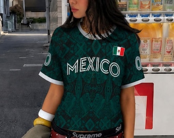 Mexico Soccer Jersey 2026, Aztec Pattern Shirt, Mexican Pride Futbol Tee, Mexico Fan Apparel